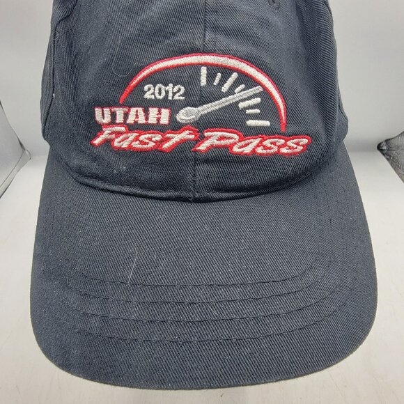 2012 Utah Fast Pass Black Embroidered Cap With MMP Logo Adjustable Strap Casual - Picture 9 of 9
